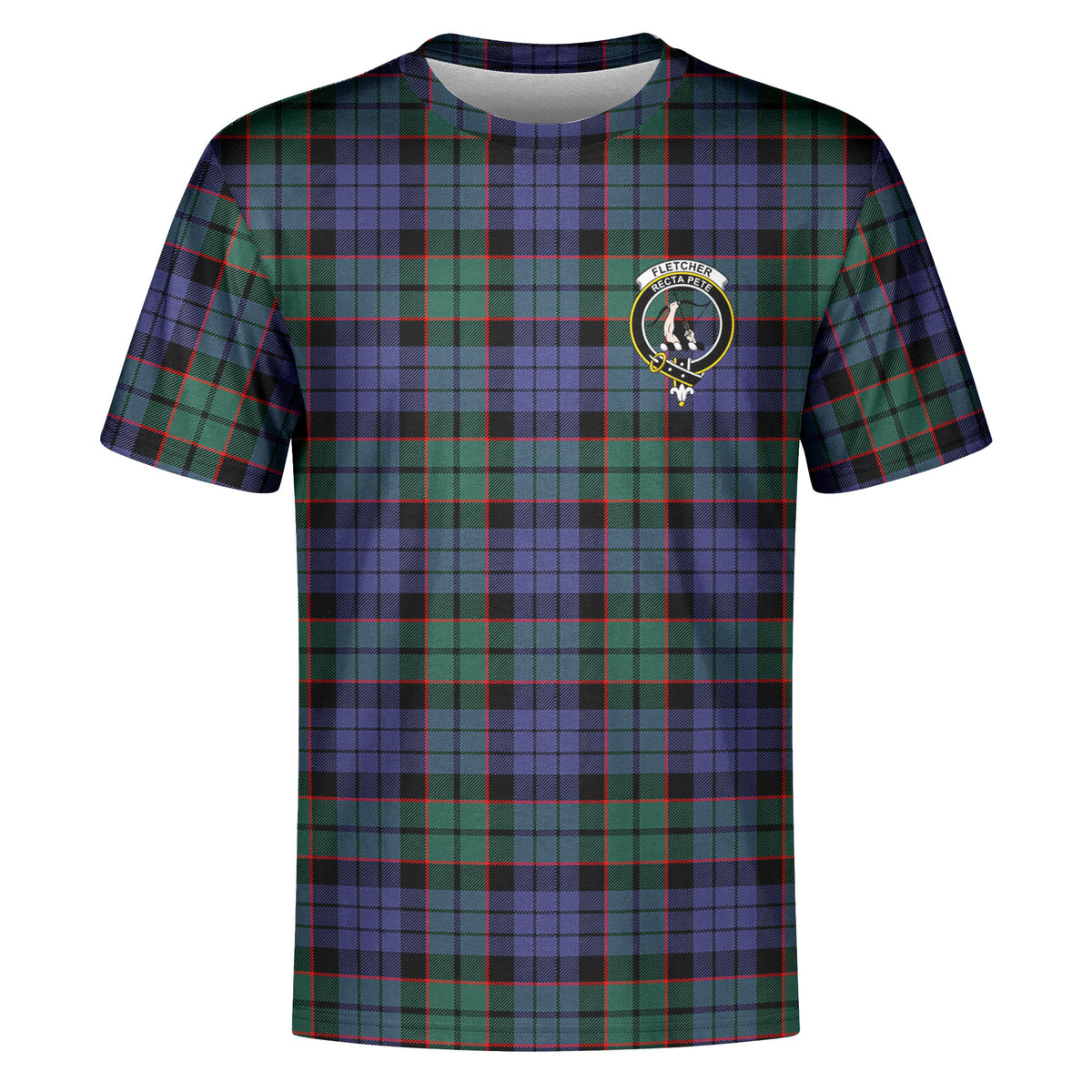 Fletcher Modern Tartan Crest T-shirt