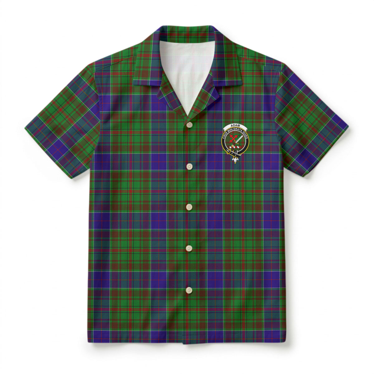 Adam Tartan Crest Hawaiian Shirt