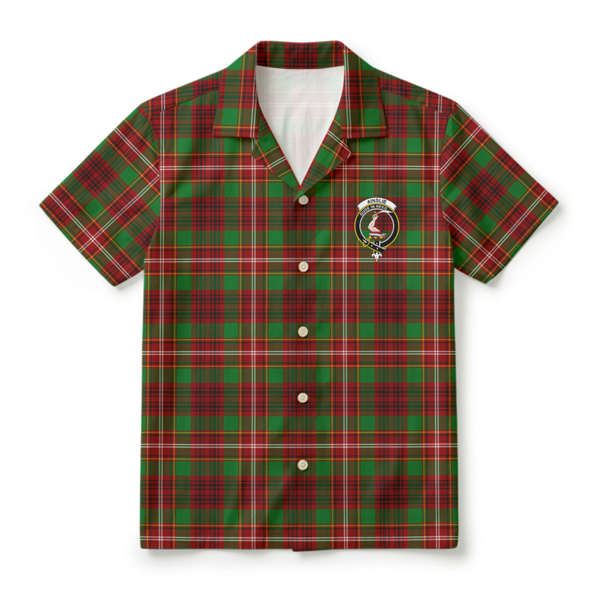 Ainslie Tartan Crest Hawaiian Shirt