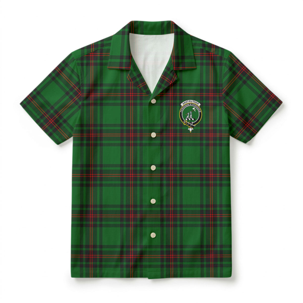 Anstruther Tartan Crest Hawaiian Shirt