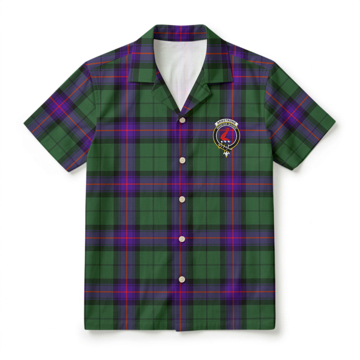 Armstrong Modern Tartan Crest Hawaiian Shirt