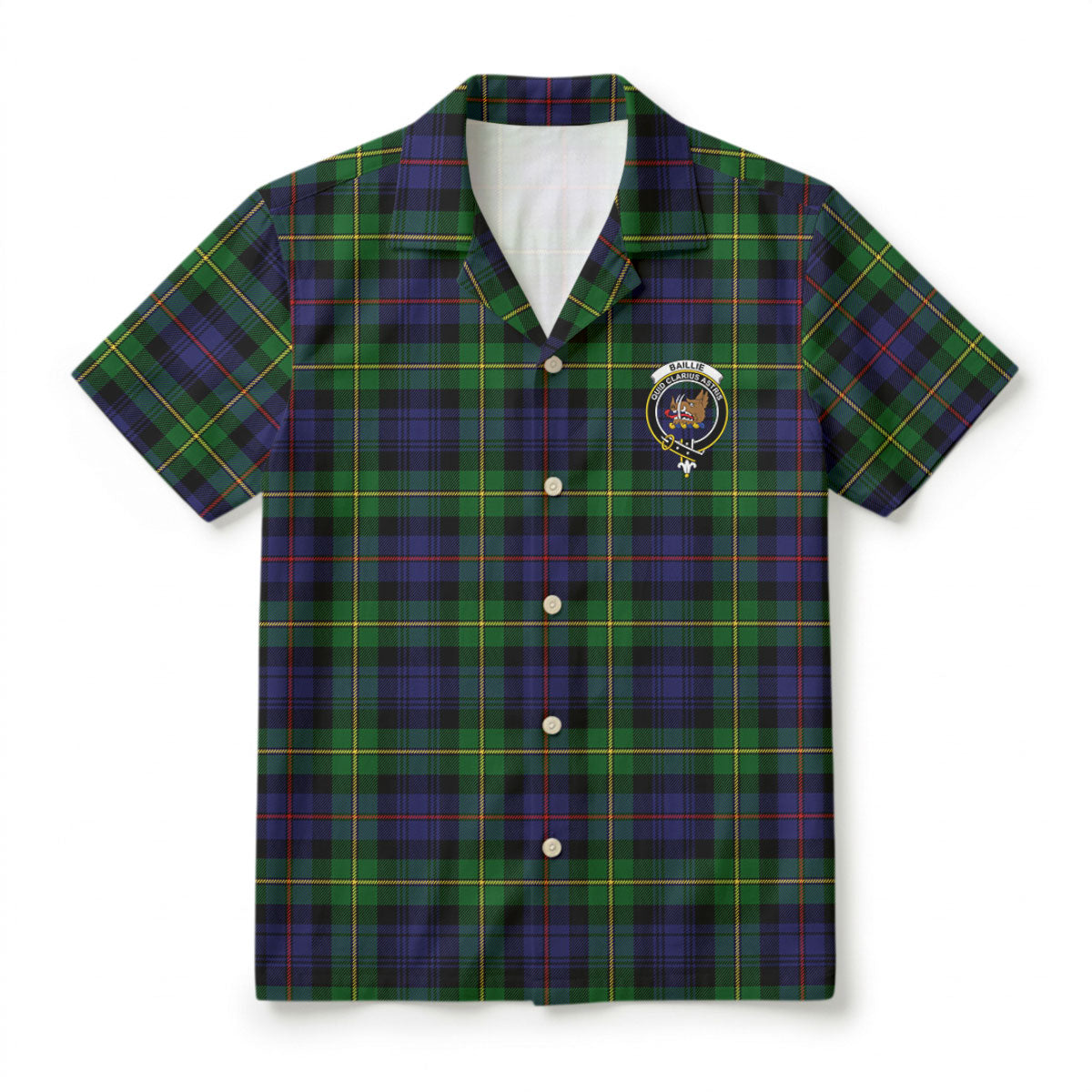 Baillie Tartan Crest Hawaiian Shirt