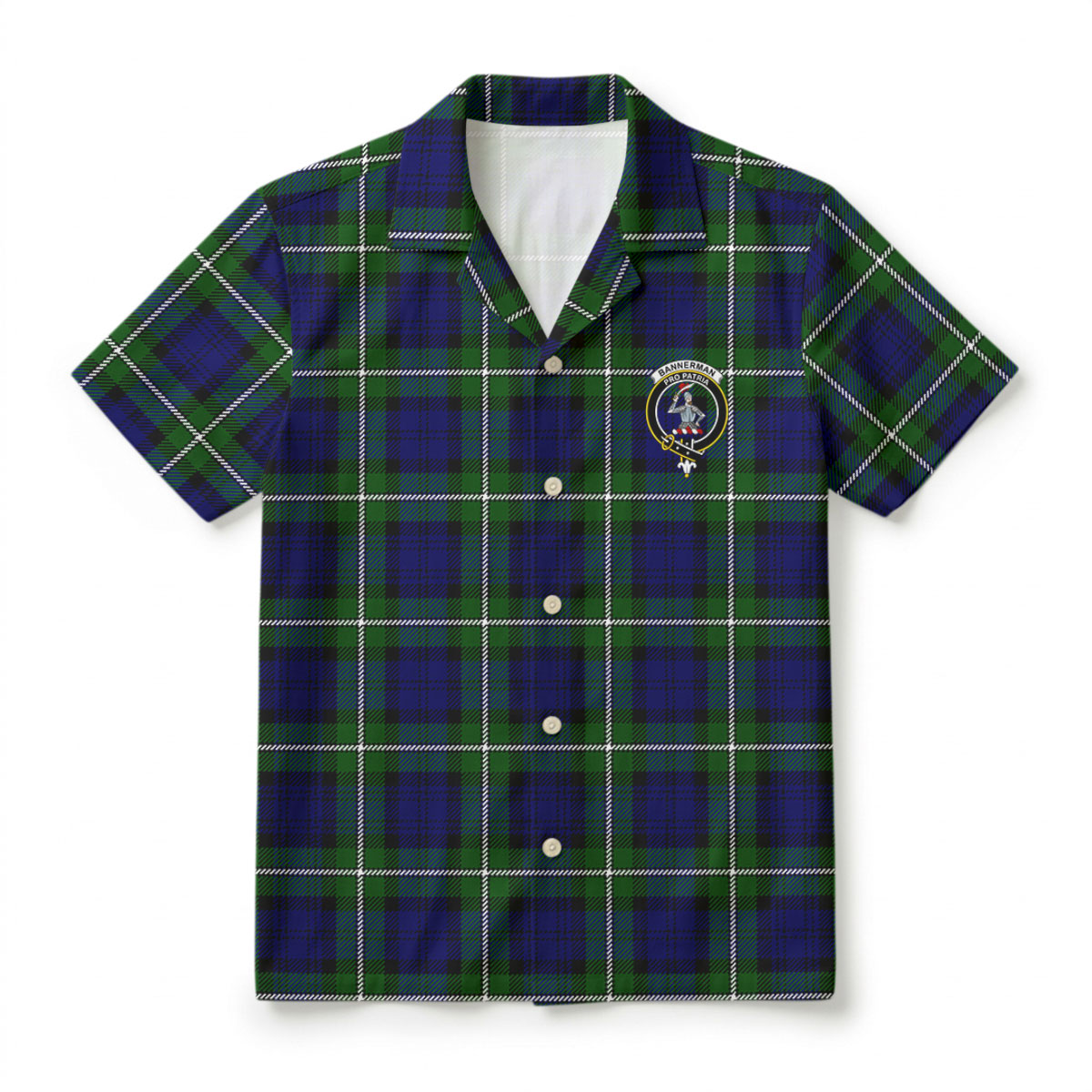 Bannerman Tartan Crest Hawaiian Shirt