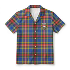 Beaton Modern Tartan Crest Hawaiian Shirt