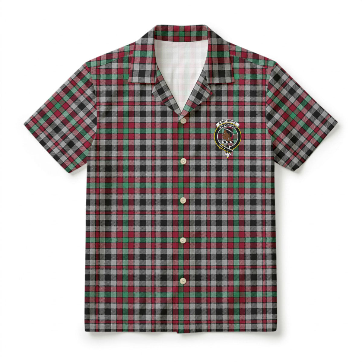 Borthwick Ancient Tartan Crest Hawaiian Shirt
