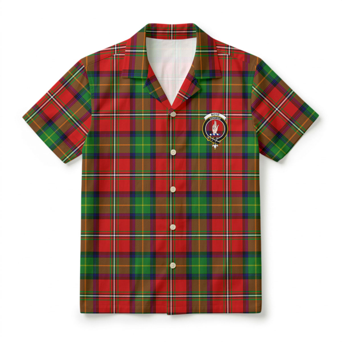 Boyd Modern Tartan Crest Hawaiian Shirt