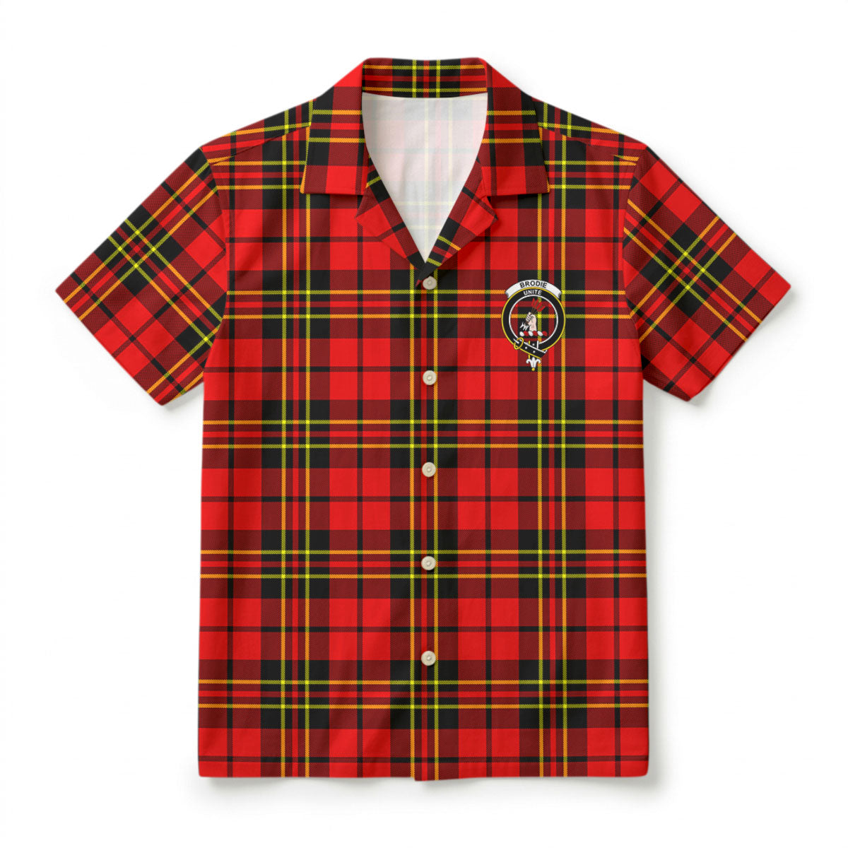 Brodie Modern Tartan Crest Hawaiian Shirt