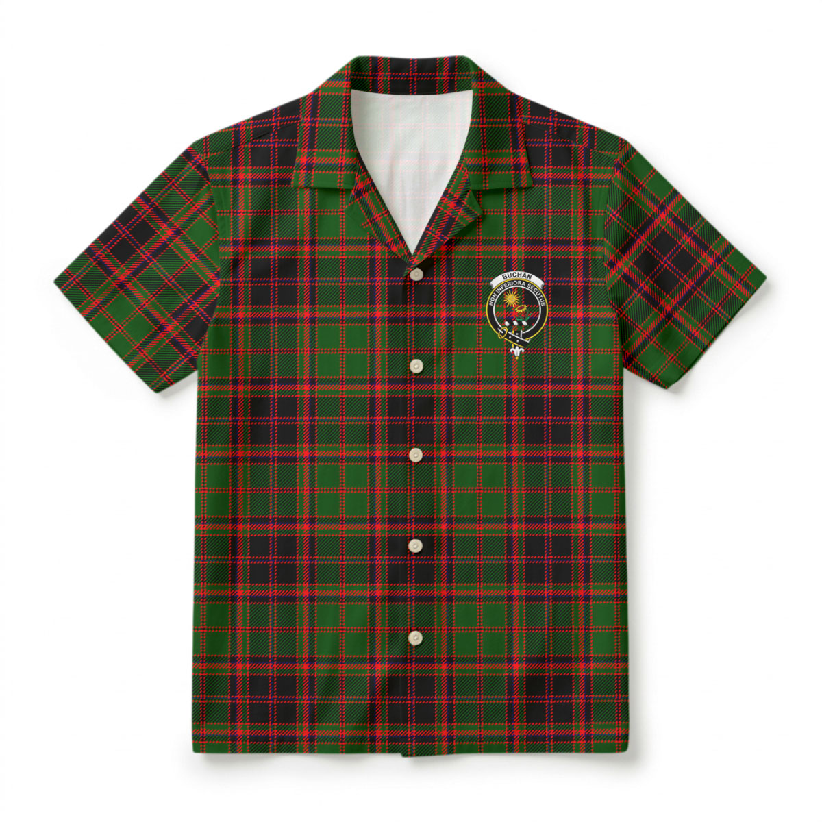 Buchan Modern Tartan Crest Hawaiian Shirt