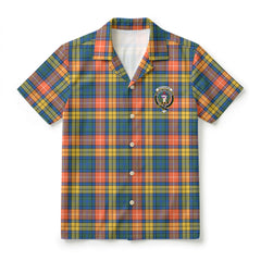 Buchanan Ancient Tartan Crest Hawaiian Shirt
