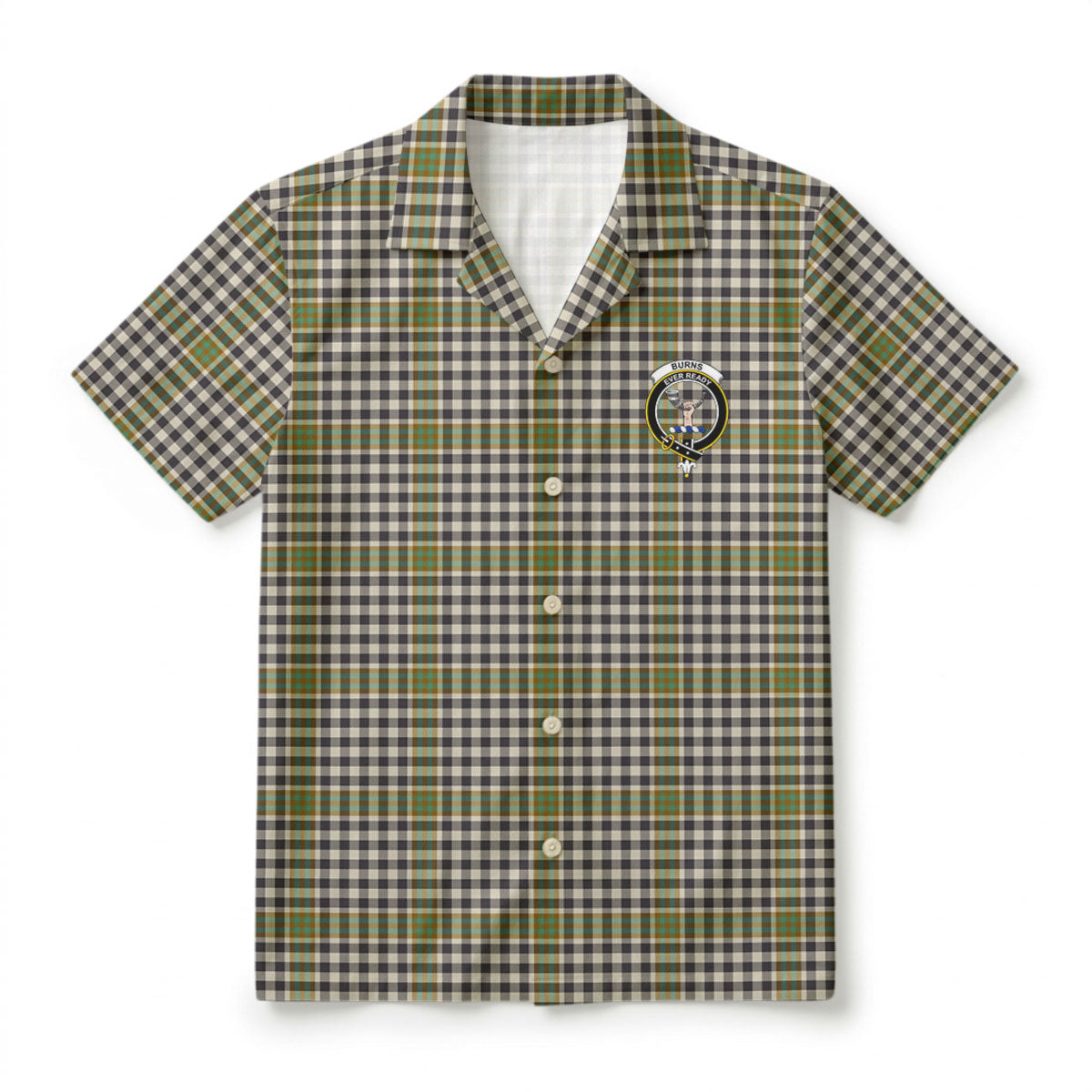 Burns Check Tartan Crest Hawaiian Shirt