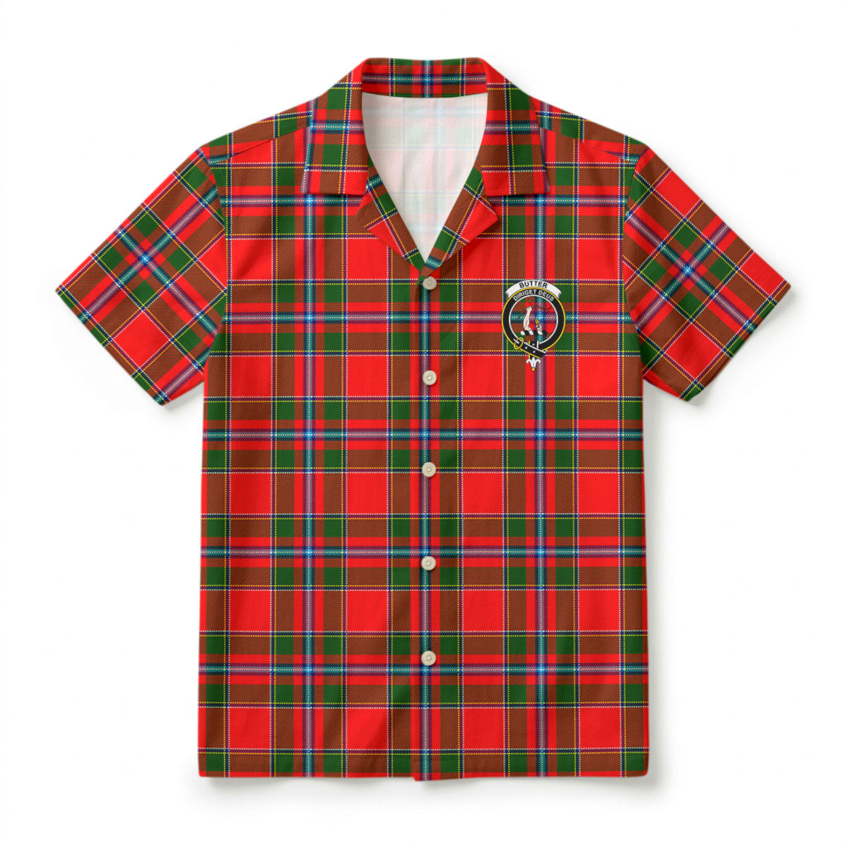 Butter Tartan Crest Hawaiian Shirt