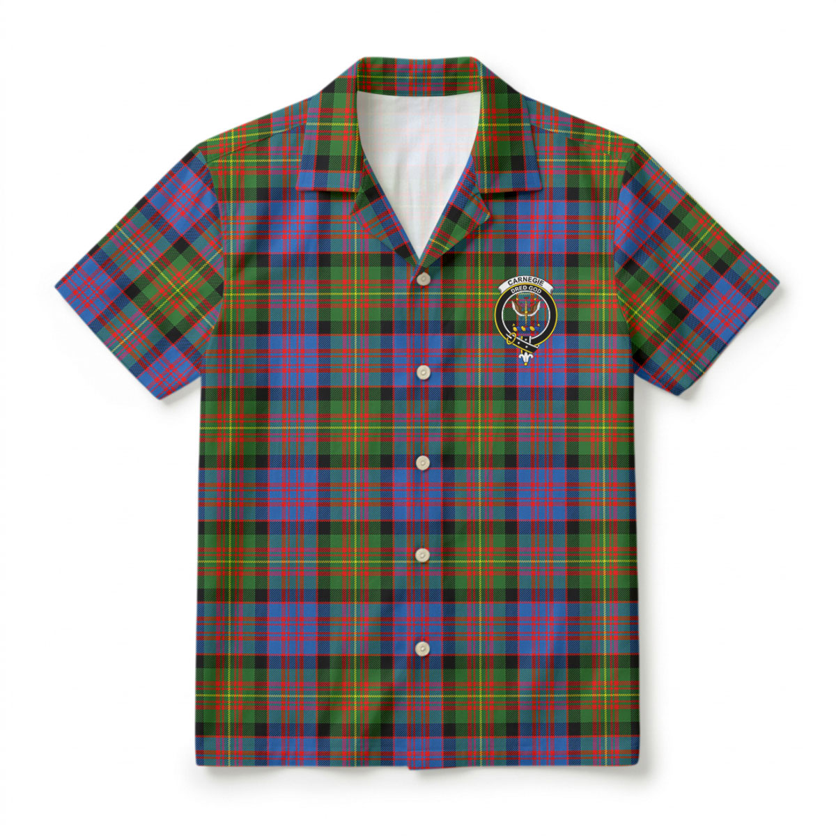 Carnegie Ancient Tartan Crest Hawaiian Shirt