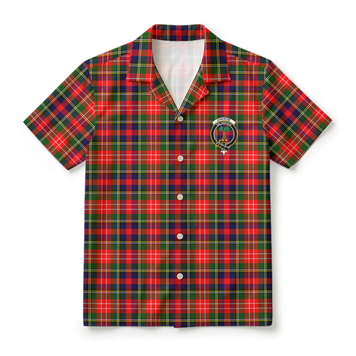 Christie Tartan Crest Hawaiian Shirt