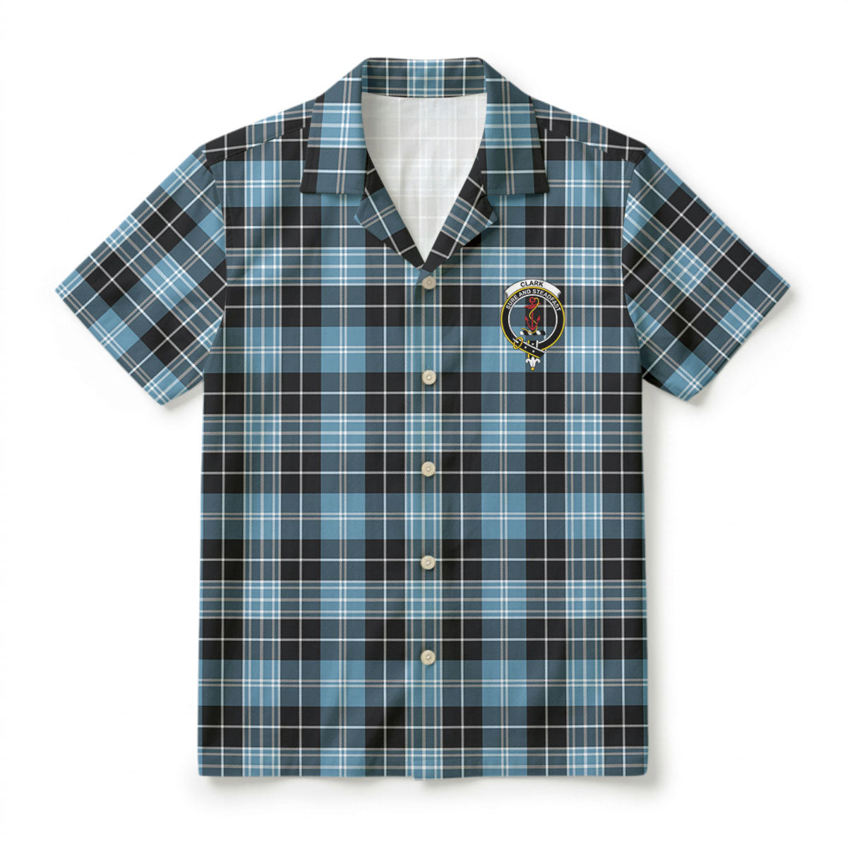 Clark Ancient Tartan Crest Hawaiian Shirt