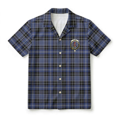 Clark Modern Tartan Crest Hawaiian Shirt