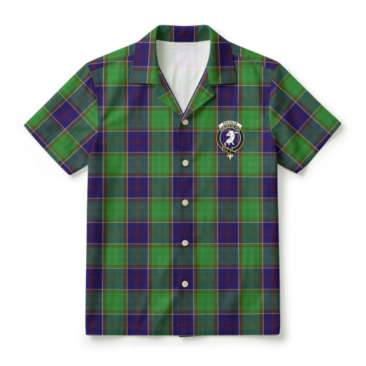 Colville Tartan Crest Hawaiian Shirt