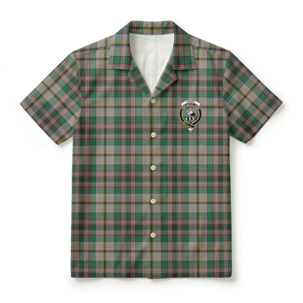 Craig Ancient Tartan Crest Hawaiian Shirt