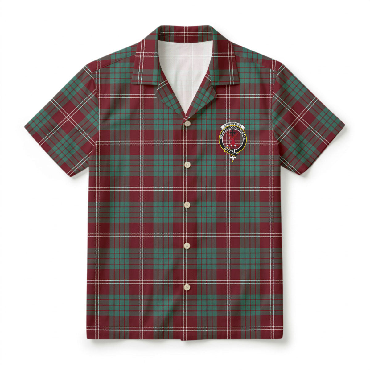 Crawford Modern Tartan Crest Hawaiian Shirt
