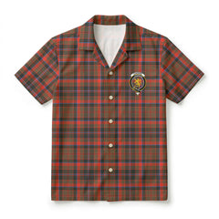 Cumming Hunting Weathered Tartan Crest Hawaiian Shirt