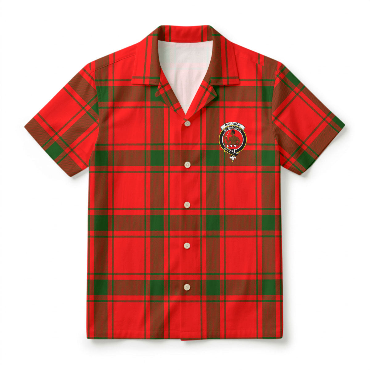 Darroch (Gourock) Tartan Crest Hawaiian Shirt