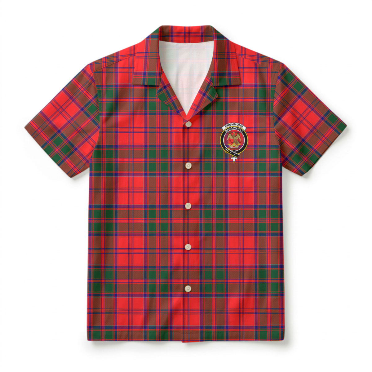 Drummond Modern Tartan Crest Hawaiian Shirt