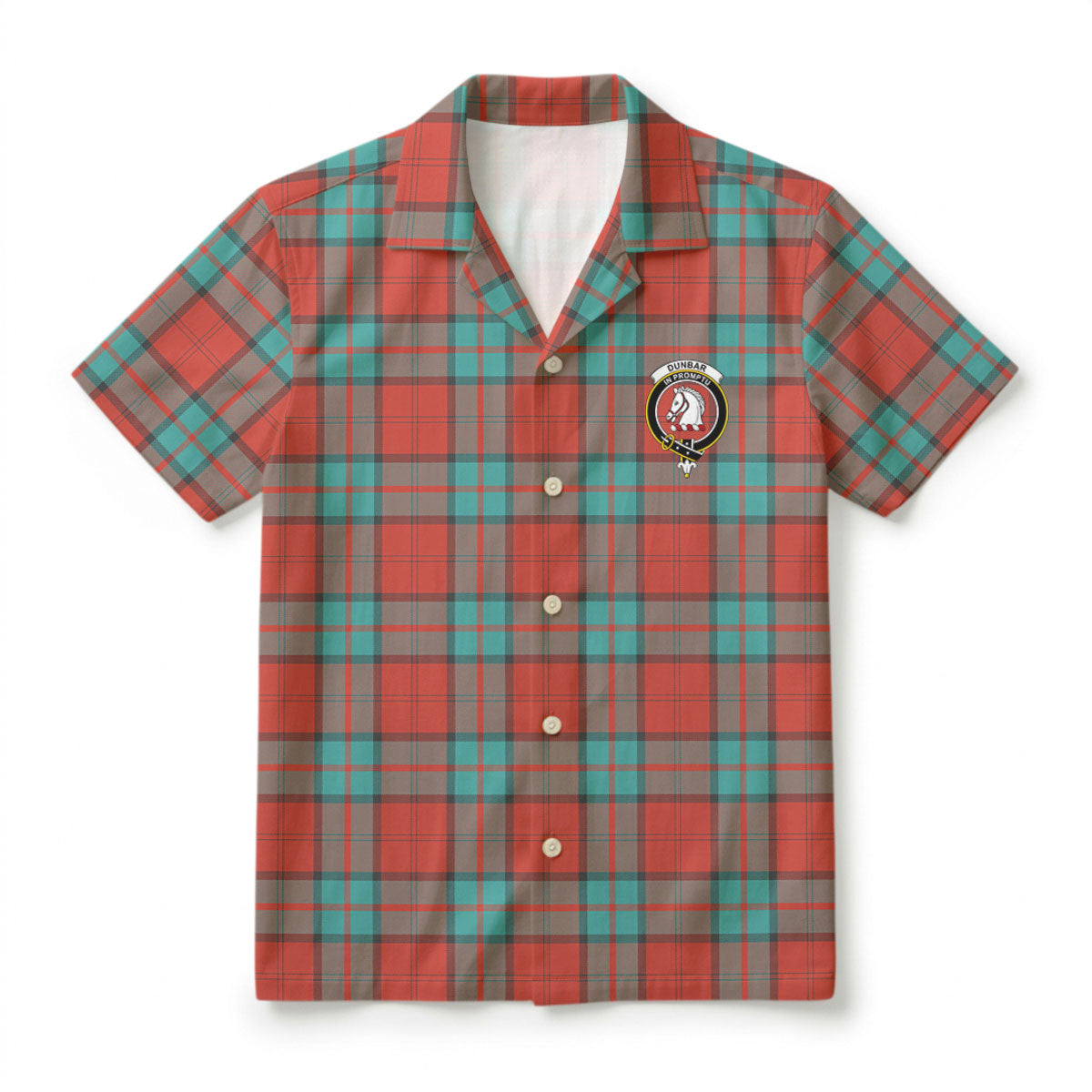 Dunbar Ancient Tartan Crest Hawaiian Shirt