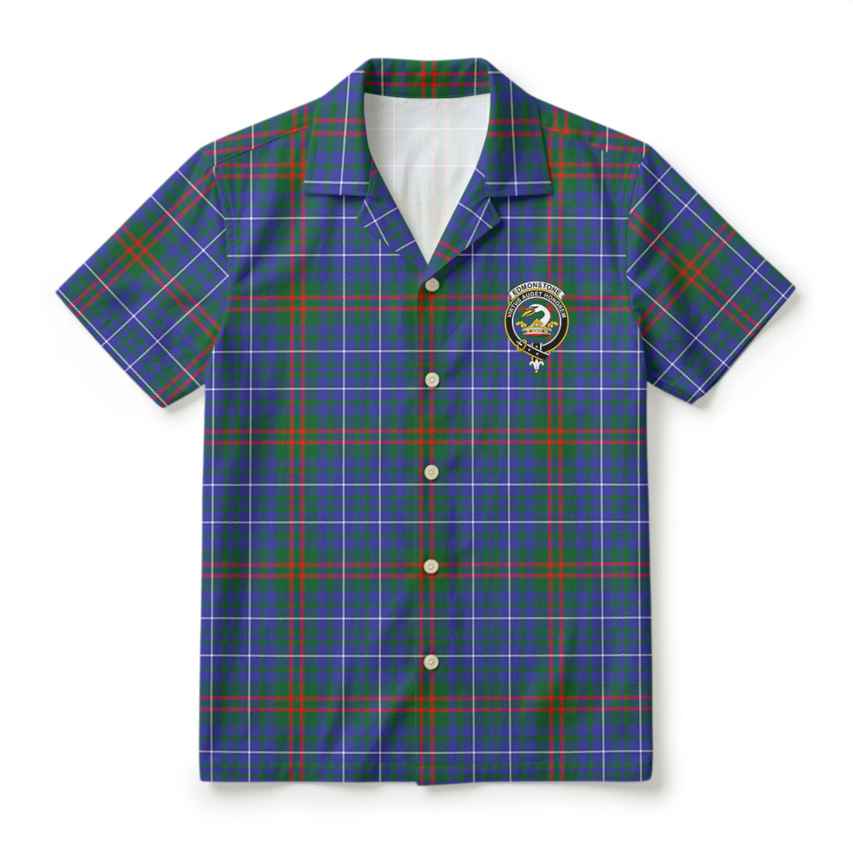 Edmonstone Tartan Crest Hawaiian Shirt