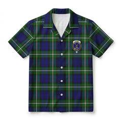 Forbes Modern Tartan Crest Hawaiian Shirt