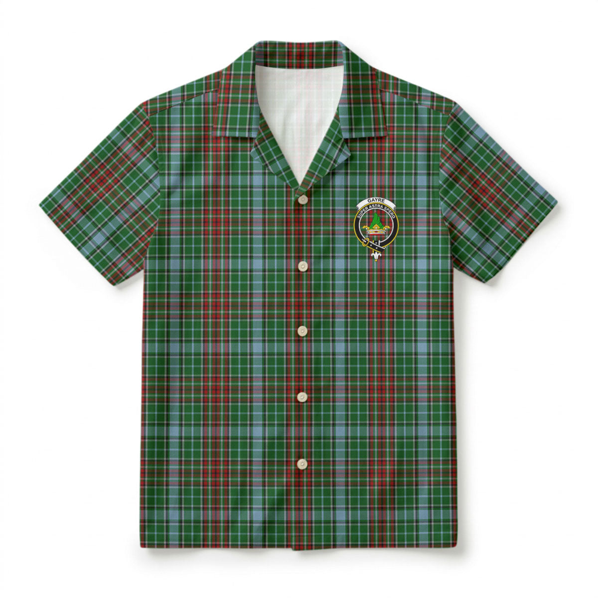 Gayre Tartan Crest Hawaiian Shirt