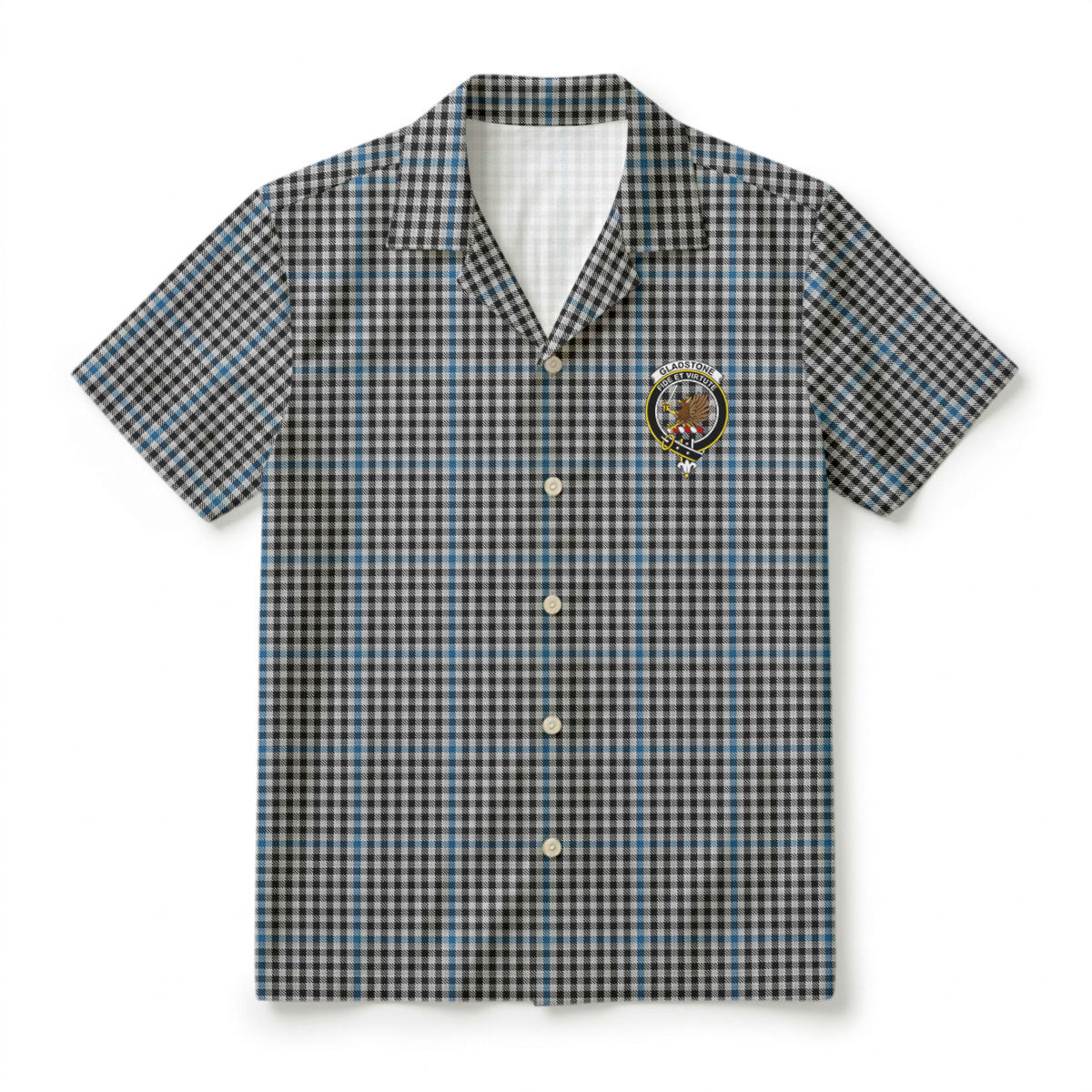 Gladstone Tartan Crest Hawaiian Shirt