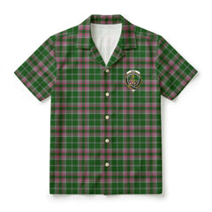 Gray Hunting Tartan Crest Hawaiian Shirt