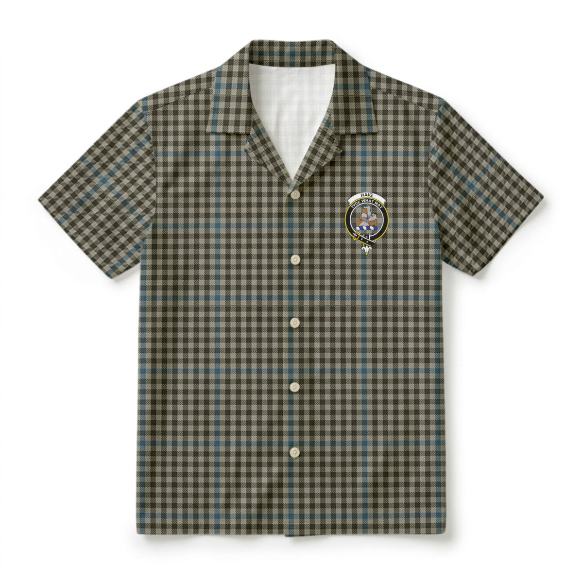 Haig Check Tartan Crest Hawaiian Shirt
