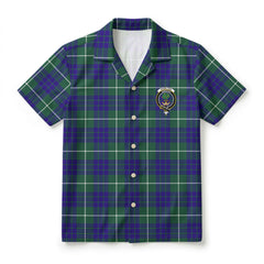 Hamilton Hunting Modern Tartan Crest Hawaiian Shirt