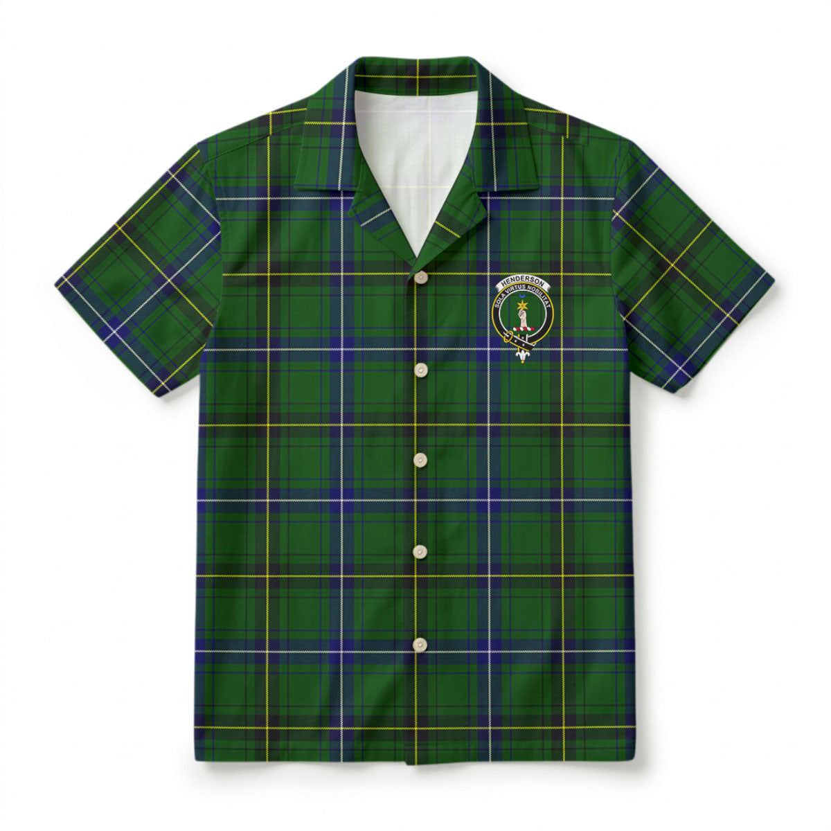 Henderson Modern Tartan Crest Hawaiian Shirt