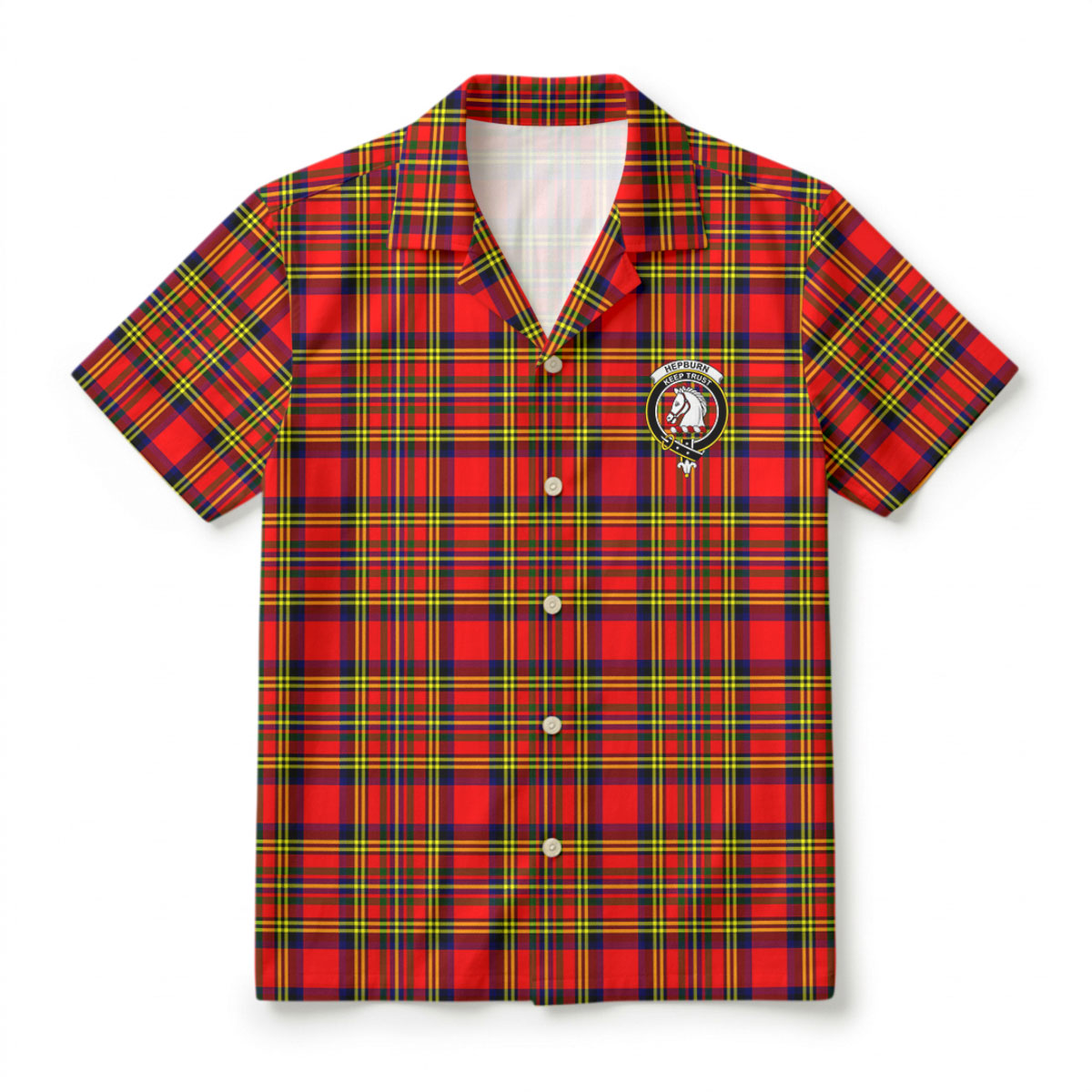 Hepburn Tartan Crest Hawaiian Shirt