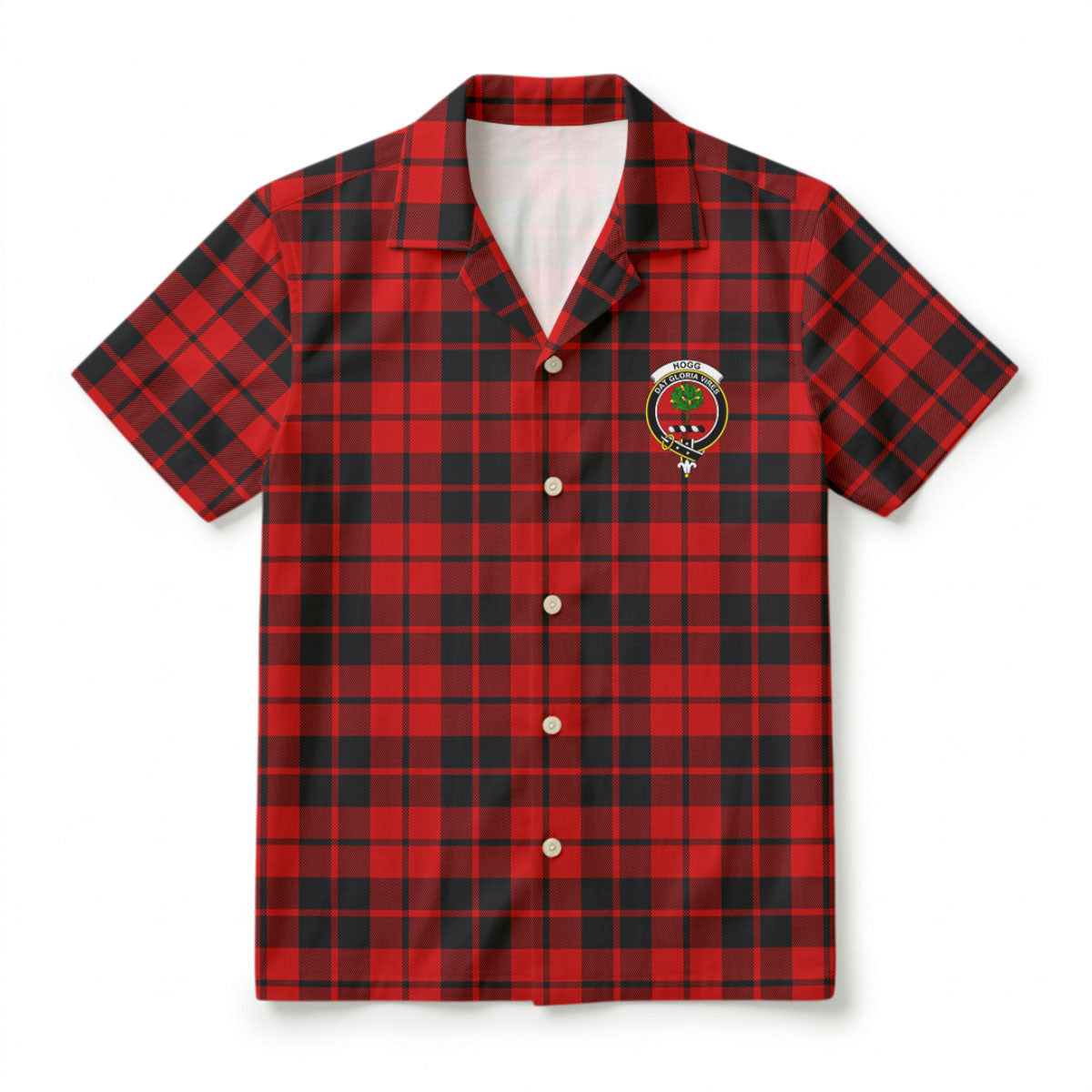 Hogg Tartan Crest Hawaiian Shirt