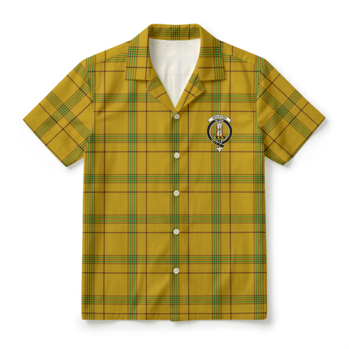 Houston Tartan Crest Hawaiian Shirt