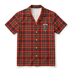 Innes Modern Tartan Crest Hawaiian Shirt
