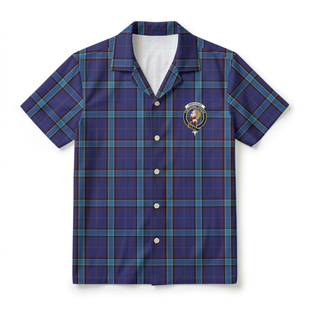 Kirkcaldy Tartan Crest Hawaiian Shirt