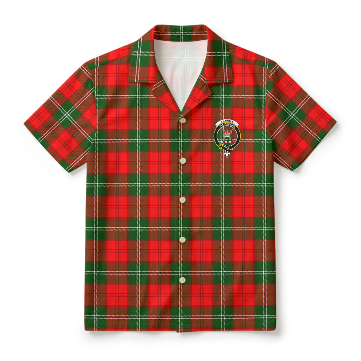 Lennox (Lennox Kincaid) Tartan Crest Hawaiian Shirt