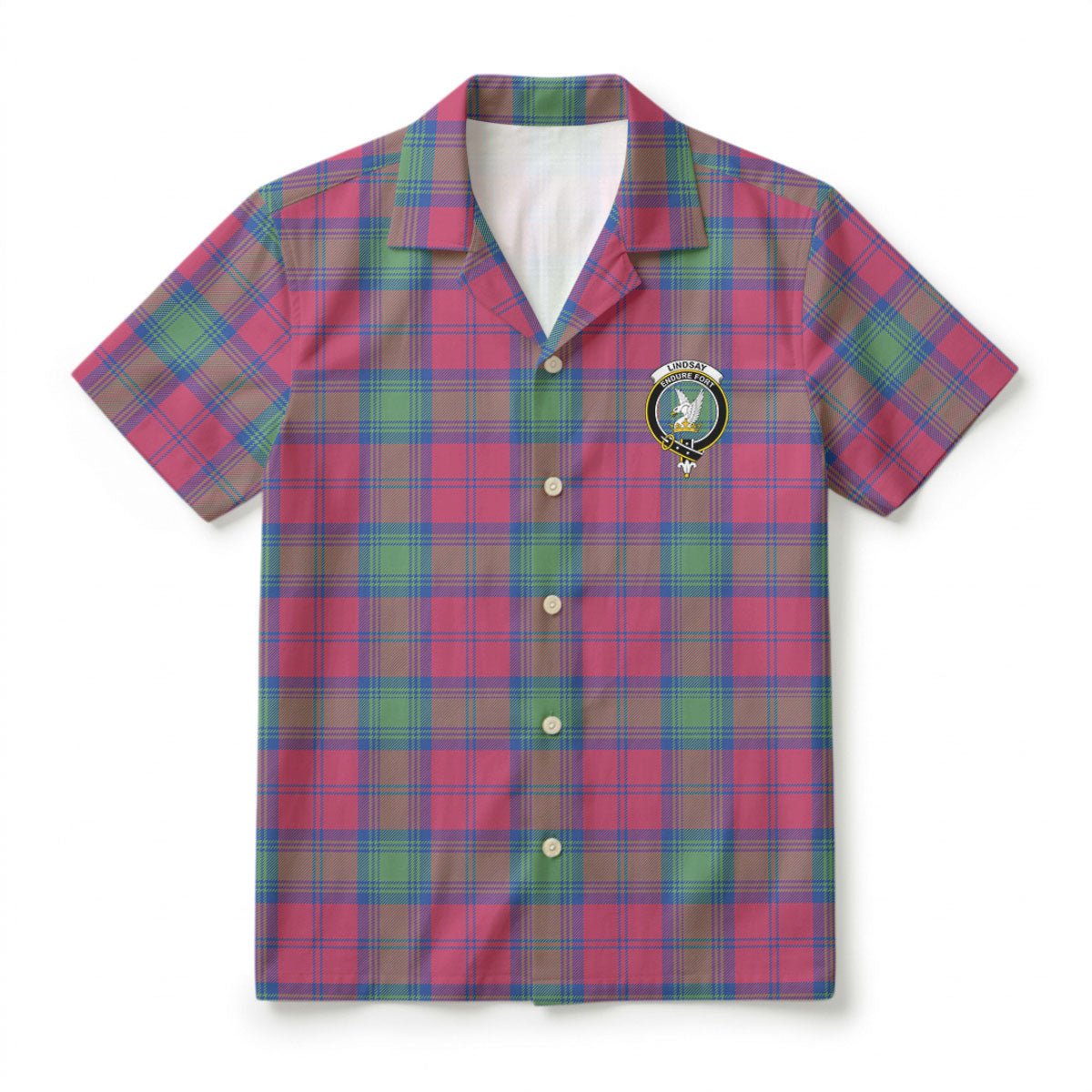 Lindsay Ancient Tartan Crest Hawaiian Shirt