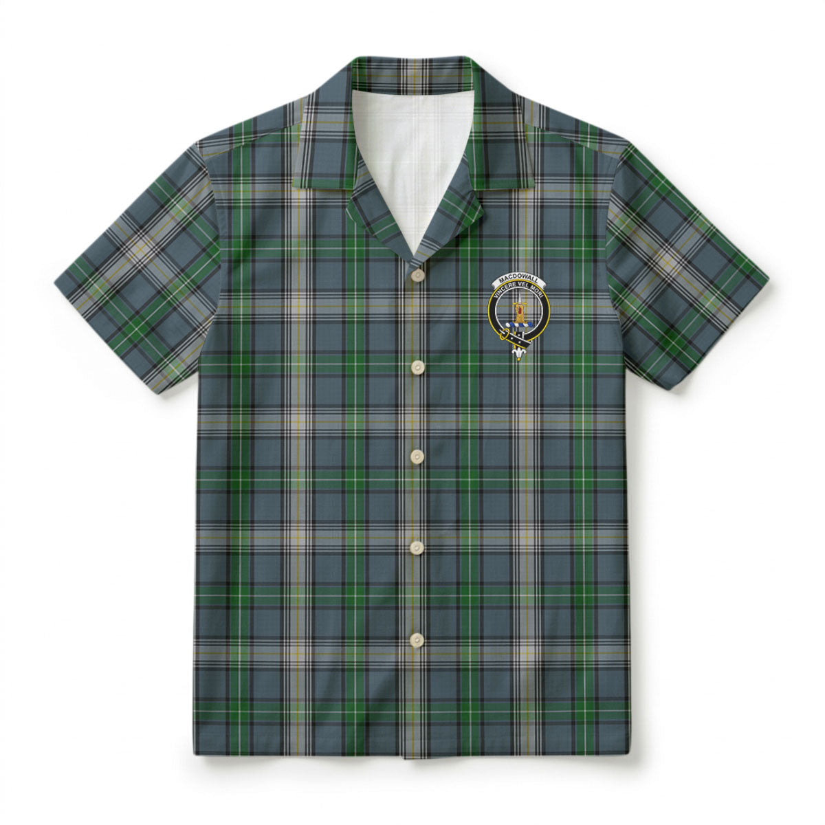 MacDowall Tartan Crest Hawaiian Shirt