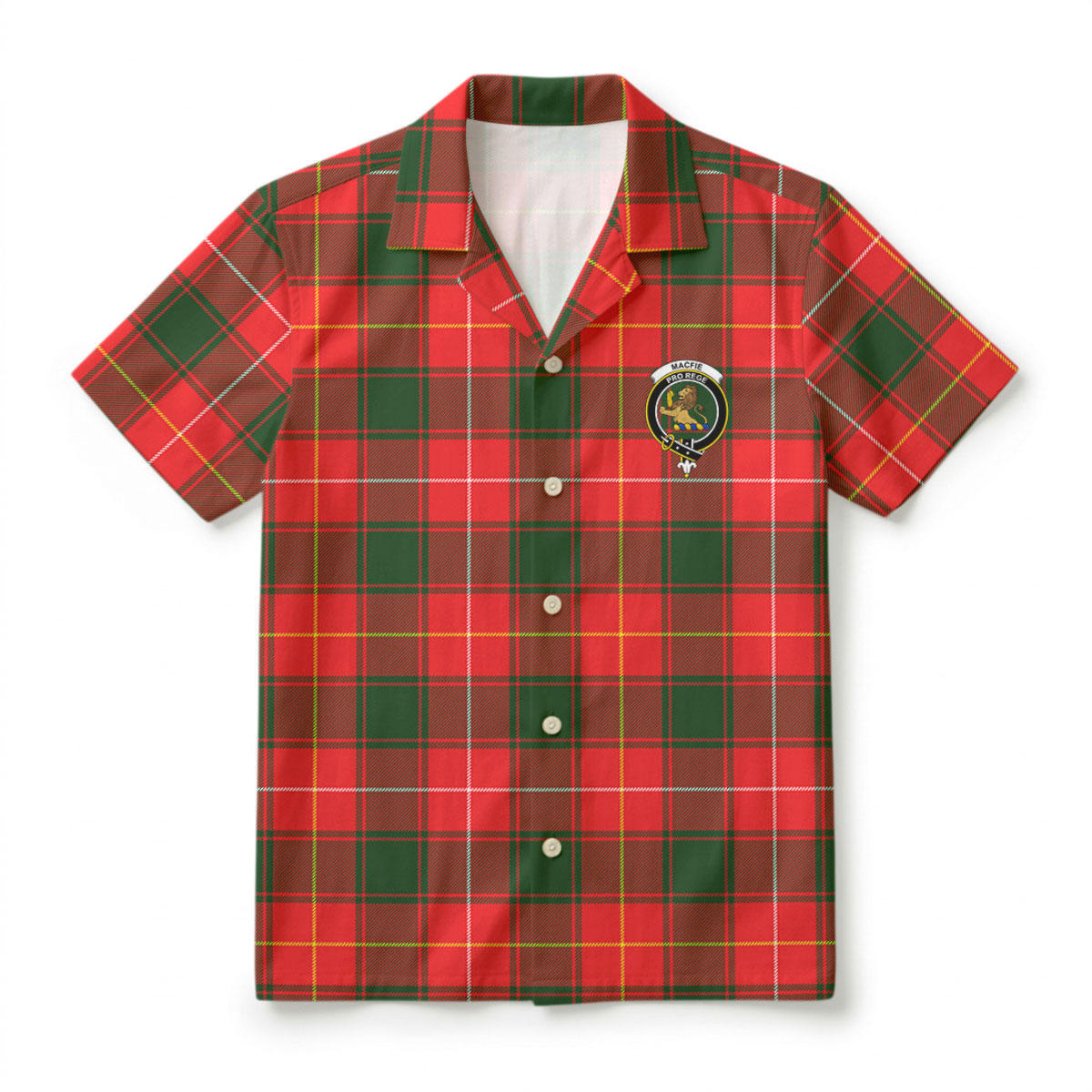 MacFie Tartan Crest Hawaiian Shirt
