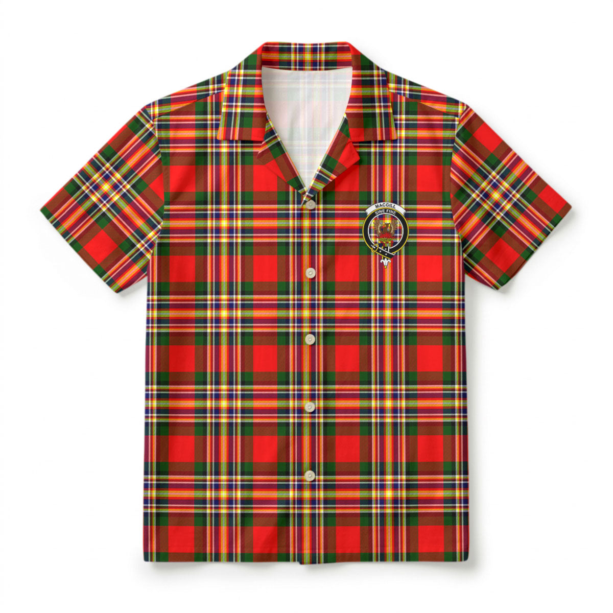 MacGill Modern Tartan Crest Hawaiian Shirt