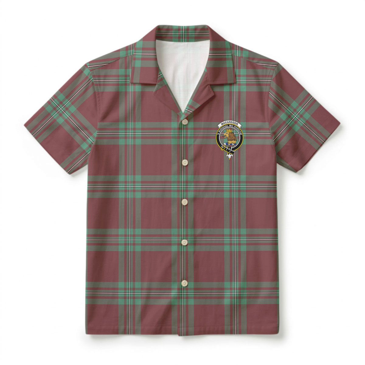 MacGregor Hunting Ancient Tartan Crest Hawaiian Shirt