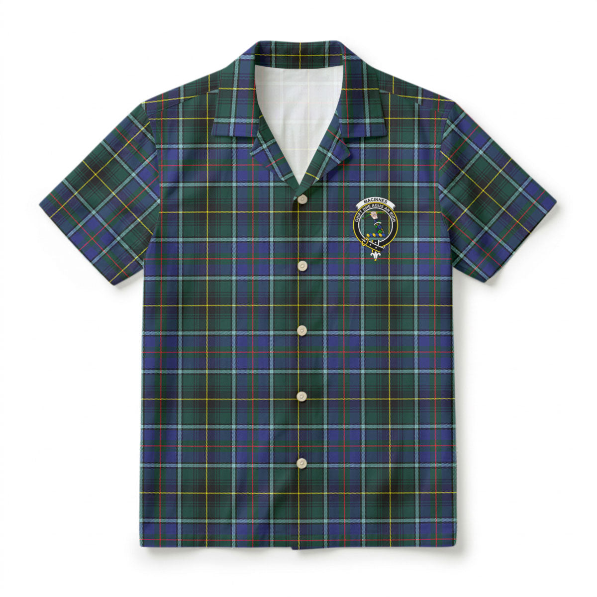 MacInnes Modern Tartan Crest Hawaiian Shirt