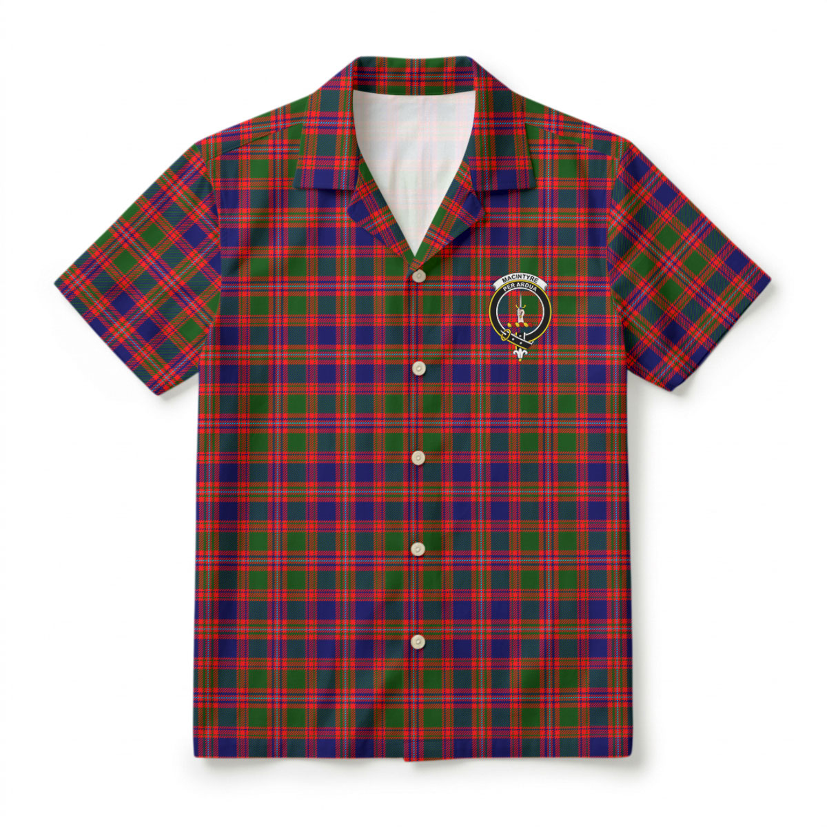 MacIntyre Modern Tartan Crest Hawaiian Shirt