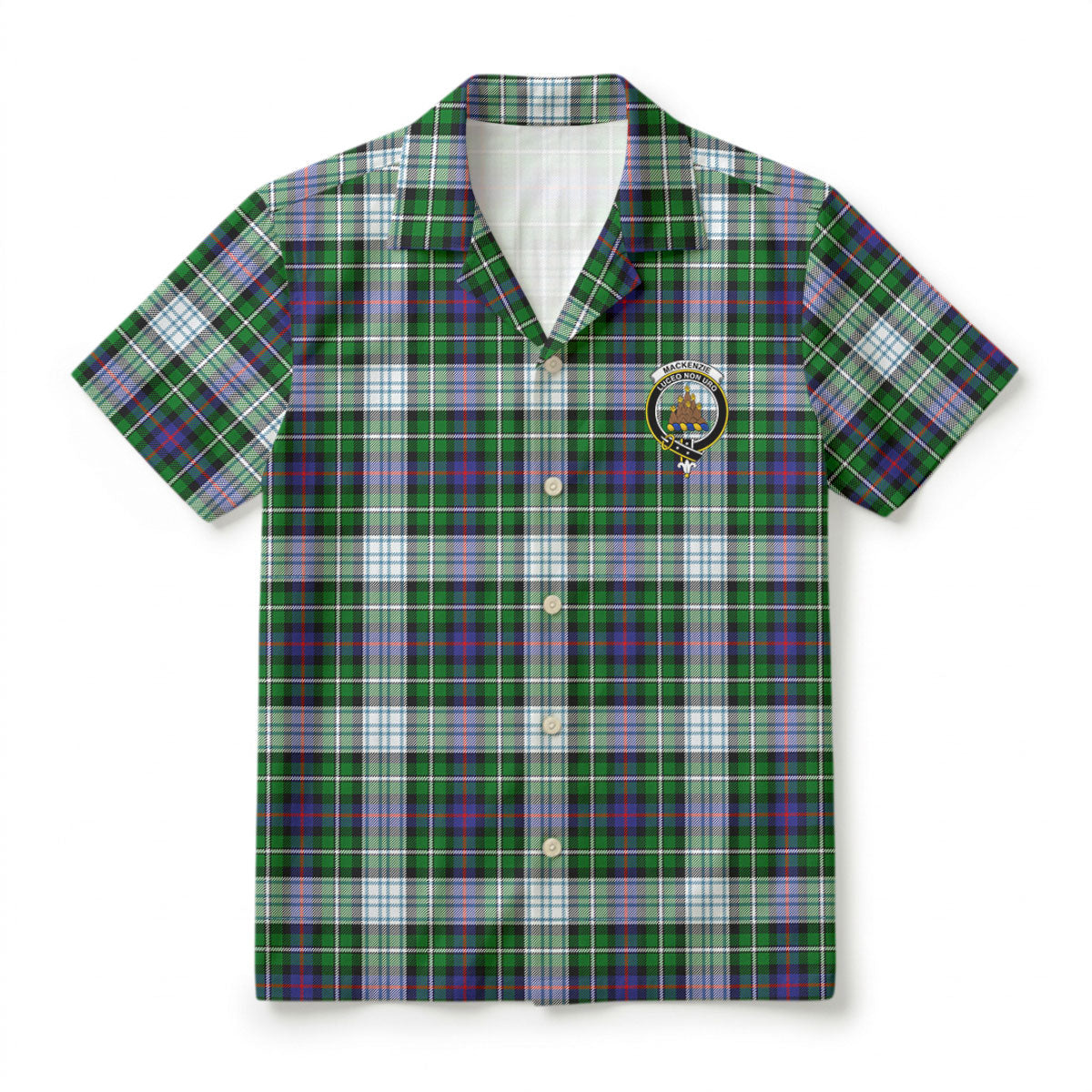 MacKenzie Dress Modern Tartan Crest Hawaiian Shirt