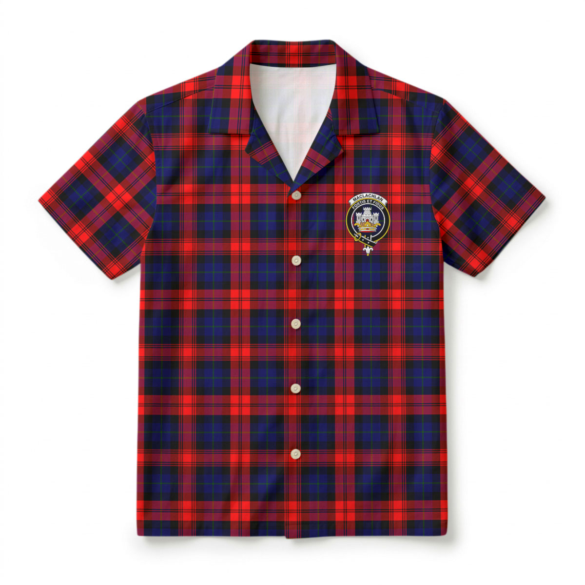 MacLachlan Modern Tartan Crest Hawaiian Shirt