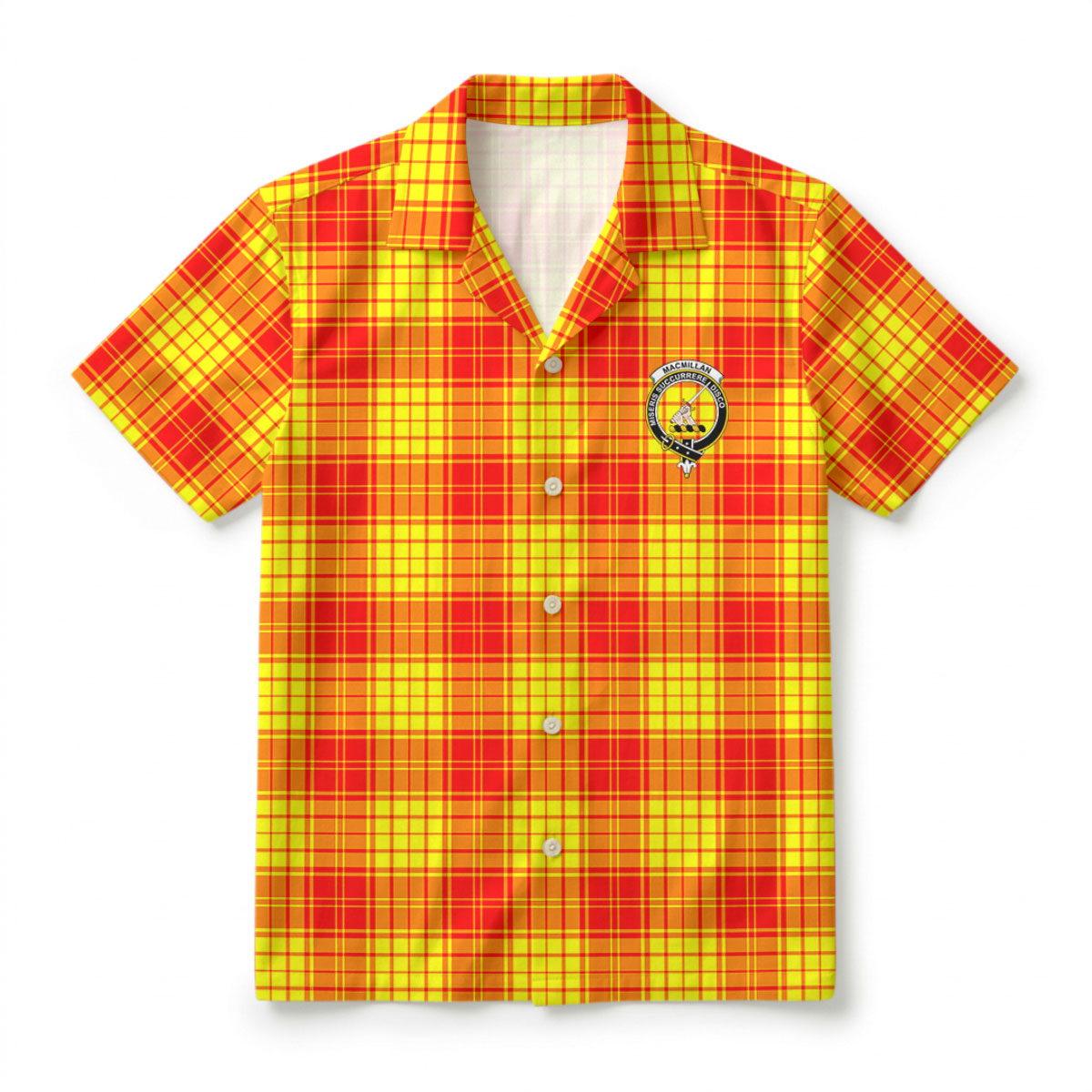 MacMillan Clan Tartan Crest Hawaiian Shirt